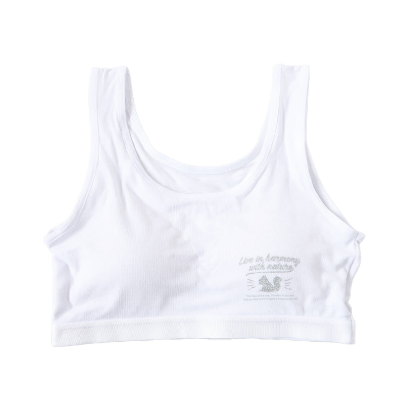 キッズ ハーフトップ インナー 女の子 ファーストブラ カップ付きインナー カップ付き ジュニアブラ 肌着 白 下着 150cm~165cm ジュニア ファーストブラジャー 小学生 CHOOP スクールインナー 150 160 165