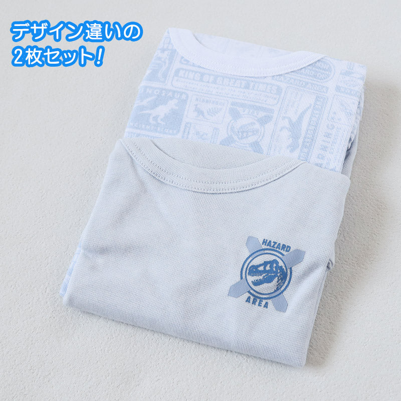 男児 インナー 半袖 キッズ 半袖シャツ 半袖丸首シャツ 2枚組 100cm~140cm 子供 下着 白シャツ 肌着 シャツ 男の子 綿 セット 100 110 120 130 (在庫限り)