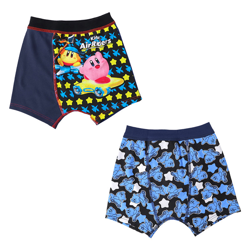 星のカービィ ボクサーパンツ 男の子 ボクサーブリーフ キッズ 下着 パンツ 2枚組 前とじ ネームタグ 100 110 120 130 cm キャラクター インナー 子供 ボーイズ キッズパンツ 男児 幼稚園 保育園 小学生 お名前欄 綿混 カービィ