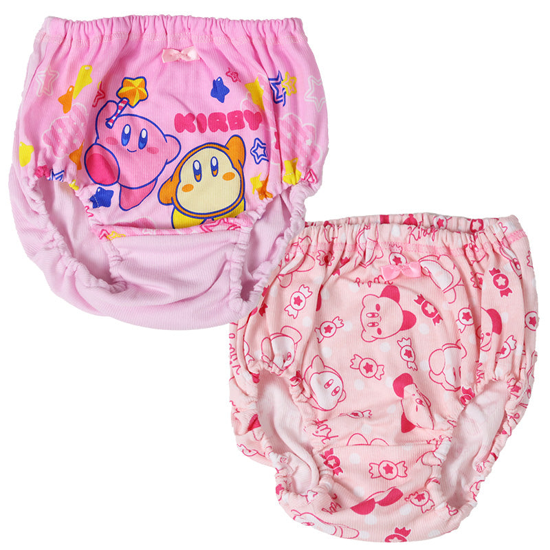 星のカービィ ショーツ 女の子 キッズ パンツ 子供 下着 2枚組 キャラクター インナー 100 110 120 130 cm 綿混 ガールズ 女児 幼稚園 保育園 小学生 かわいい ネームタグ お名前欄 子ども ジュニア デイリー パステル