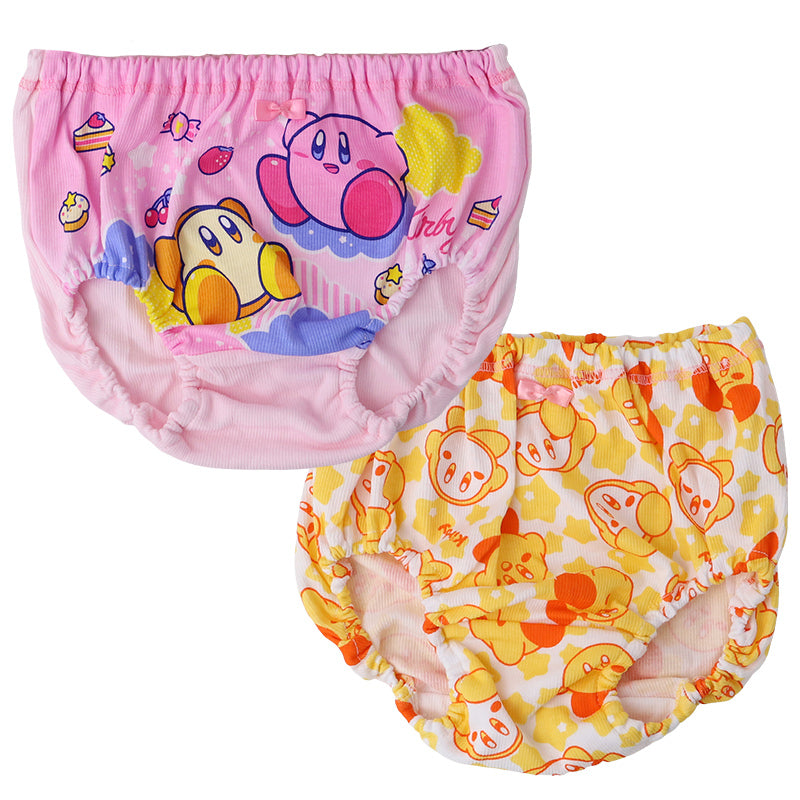 星のカービィ ショーツ 女の子 キッズ パンツ 子供 下着 2枚組 キャラクター インナー 100 110 120 130 cm 綿混 ガールズ 女児 幼稚園 保育園 小学生 かわいい ネームタグ お名前欄 子ども ジュニア デイリー パステル