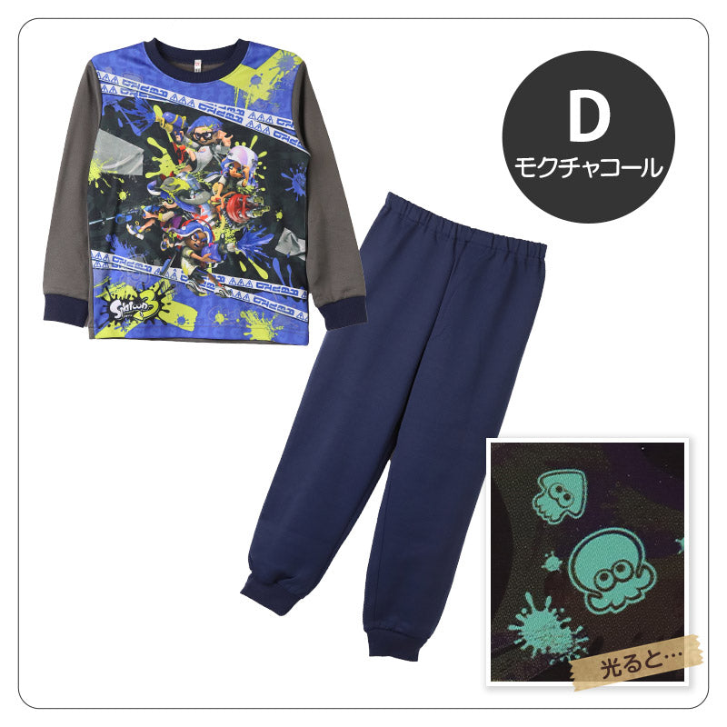 光るパジャマ スプラトゥーン パジャマ 長袖 キッズ スプラトゥーン3 上下セット 110 120 130 140 cm 子供 男の子 子供服 春 秋 スプラ トレーナー 光る ジュニア 男児 お泊り スプラトゥーン3 光るパジャマ パジャマ上下 ルームウェア ルームウエア 部屋着 寝巻き 綿混