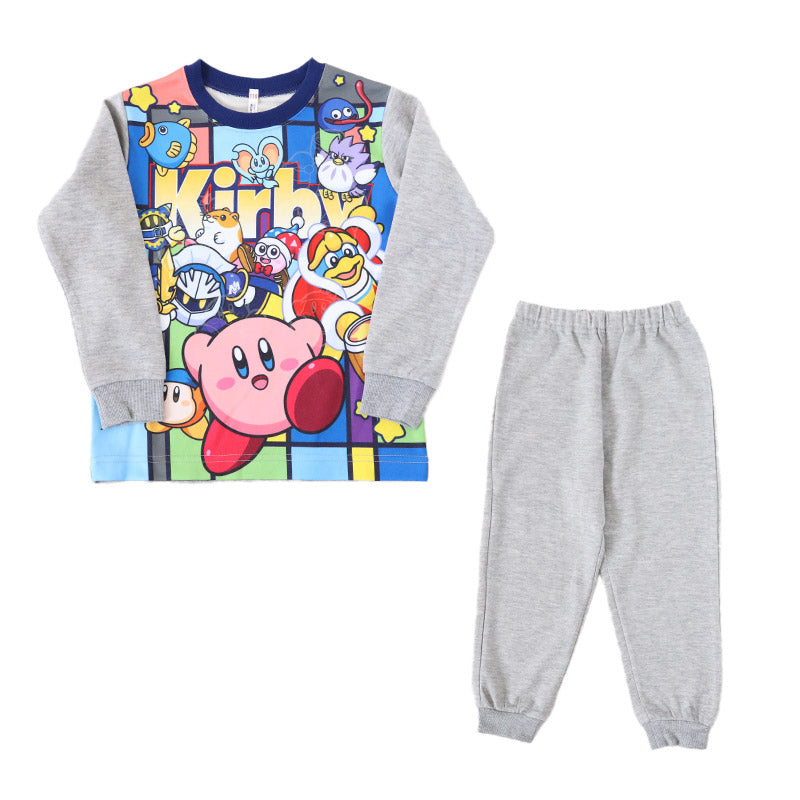 光るパジャマ 星のカービィ 長袖 男の子 キッズ パジャマ トレーナー ルームウェア 秋 冬 春 上下セット 110 120 130 140 cm カービィー 子ども 男児 光る ジュニア お泊り 子供服 パジャマ上下 ルームウエア 部屋着 寝巻き 寝間着 男の子用 綿混 カービー カービィー