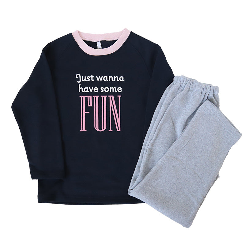 キッズ パジャマ 女の子 冬 長袖 あったかい ルームウェア 女児 保温 上下セット 130~160cm 子供服 子ども ナイトウェア ルームウエア 部屋着 上下 女子 (在庫限り)