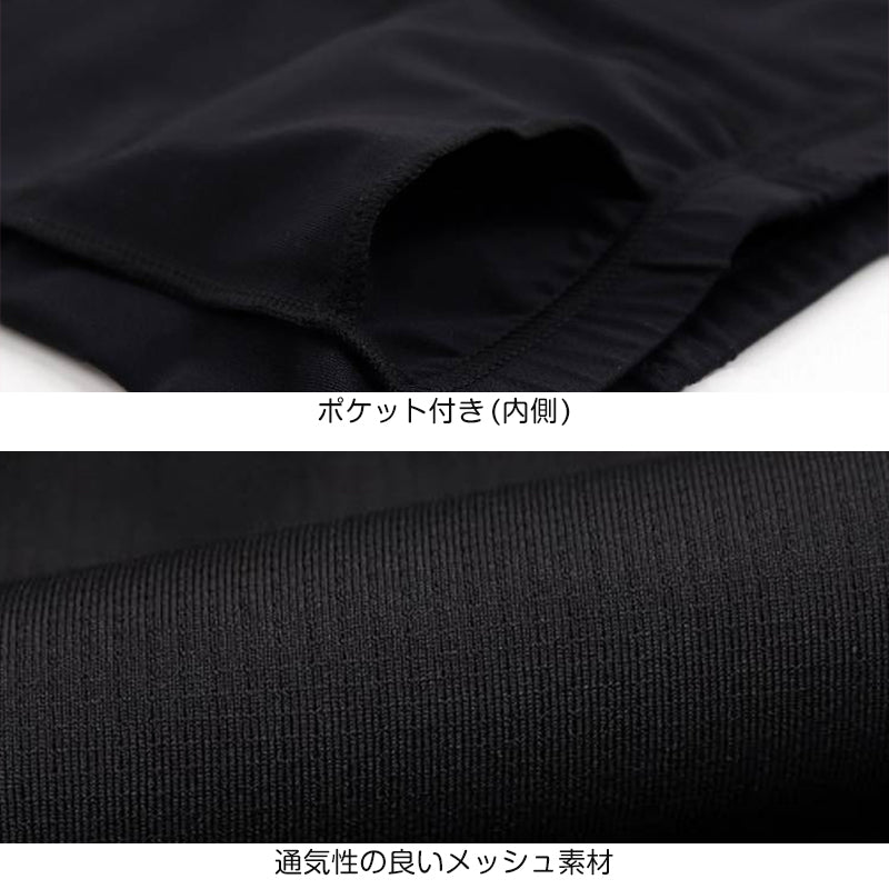 サニタリー スパッツ 一分丈 ジュニア オーバーパンツ ポケット メッシュ 1分丈 夏 中学生 高校生 150~165cm 女の子 女子 スクールスパッツ インナーパンツ カバーパンツ レギンス アンダーパンツ 黒 スカート下 子供 重ね履き 150 160