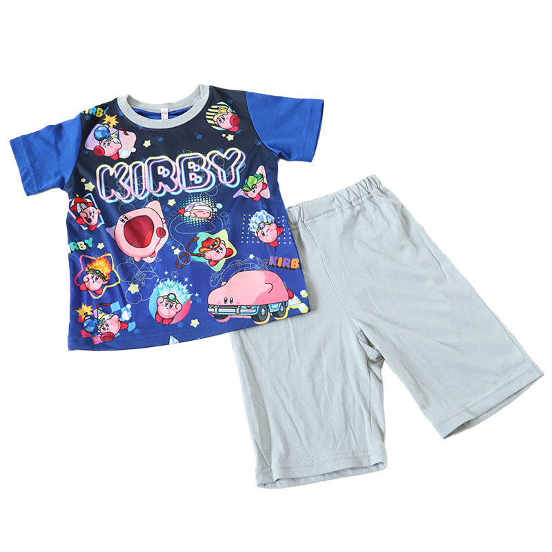 光るパジャマ カービィ 星のカービィ パジャマ 男児 半袖 夏 春 上下セット 110cm~140cm キッズ 男の子 子供 部屋着 ルームウェア カービィー Tシャツ 光る 120cm 130cm ジュニア お泊り (在庫限り)