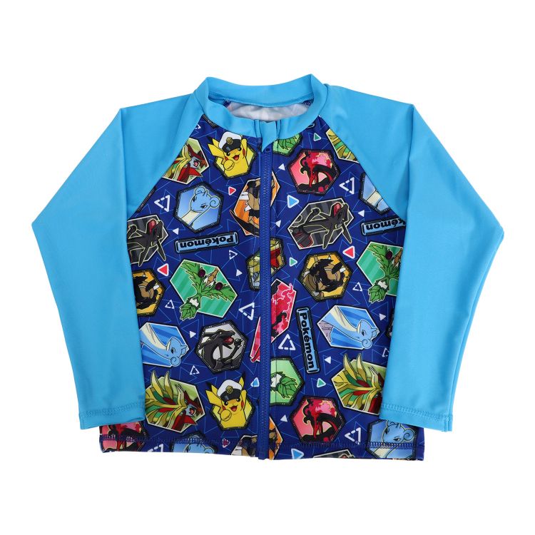 ポケモン 水着 男の子 ラッシュガード キッズ ポケットモンスター 男児 キャラクター 110~130cm 子供 子ども 男子 ジュニア スイムウェア 水泳 学校 授業 海水浴 マリンスポーツ (在庫限り)