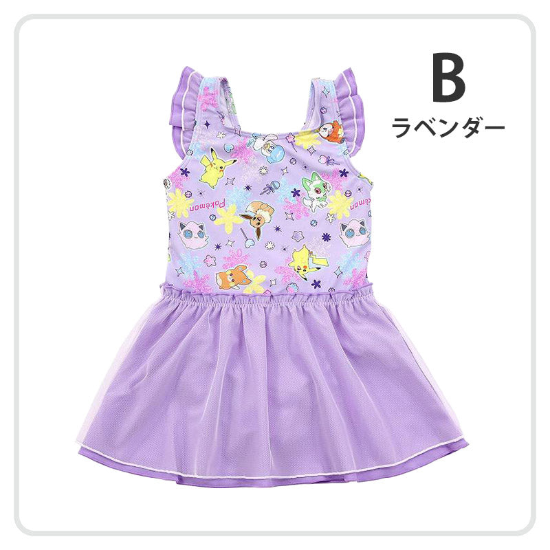 水着 ポケモン 女児 かわいい ワンピース水着 女の子 ピカチュウ イーブイ 110cm~130cm ニャオハ 女子 キャラクター プール 海 海水浴 水泳用品 110 120 130