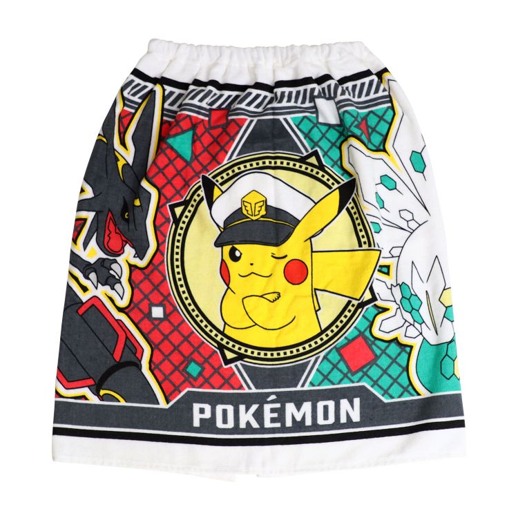 ラップタオル 巻きタオル ポケモン プールタオル キッズ キャラクター ピカチュウ ポケットモンスター 60cm丈 巻タオル ジュニア バスタオル プール 水泳 スイミング 海 海水浴 プール用品
