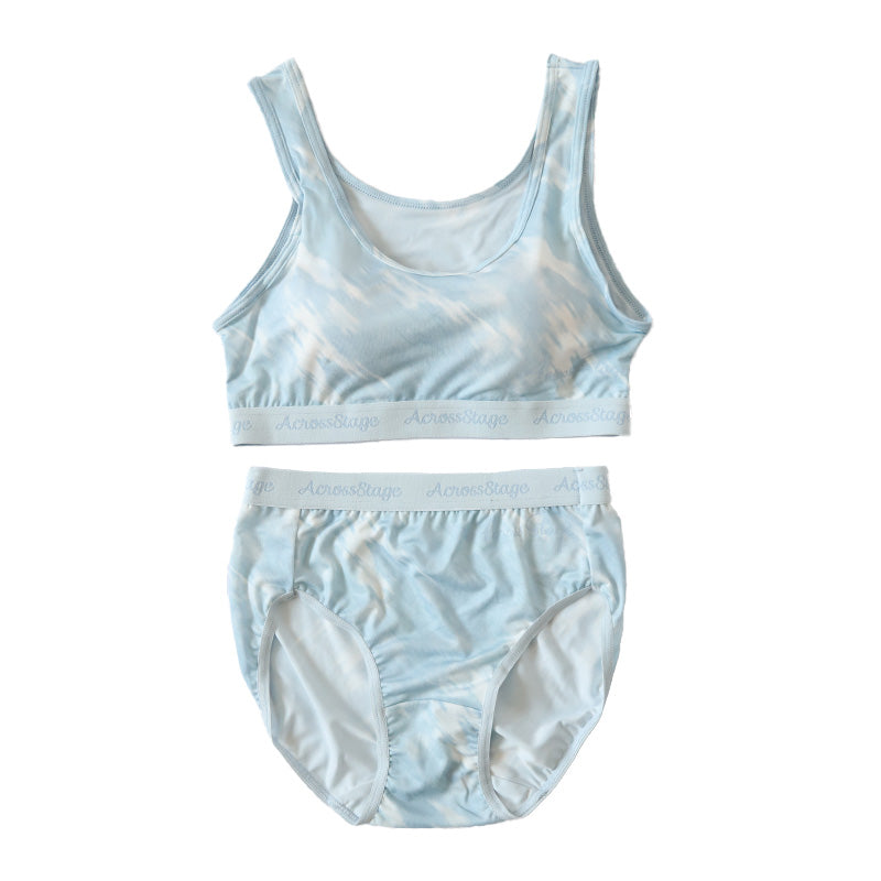 スポーツブラ ジュニアブラ セット ジュニア キッズ スポブラ 中学生 小学生 下着 上下セット 150~165cm ハーフトップ ショーツ 子供 下着 ブラジャー 女の子 女子 ノンワイヤーブラ スポーツブラジャー ドライ 150 160 165 (在庫限り)