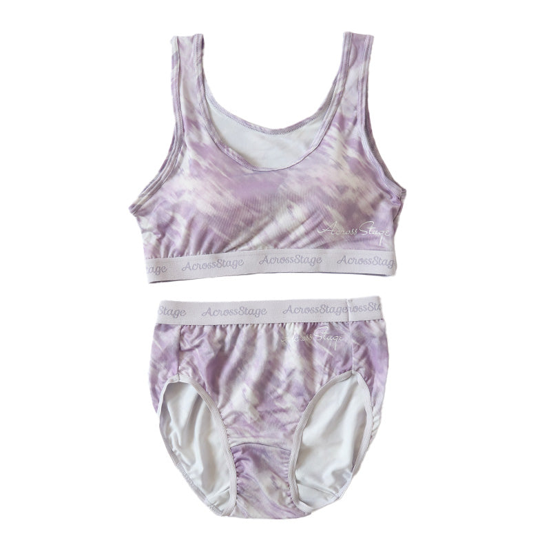 スポーツブラ ジュニアブラ セット ジュニア キッズ スポブラ 中学生 小学生 下着 上下セット 150~165cm ハーフトップ ショーツ 子供 下着 ブラジャー 女の子 女子 ノンワイヤーブラ スポーツブラジャー ドライ 150 160 165 (在庫限り)