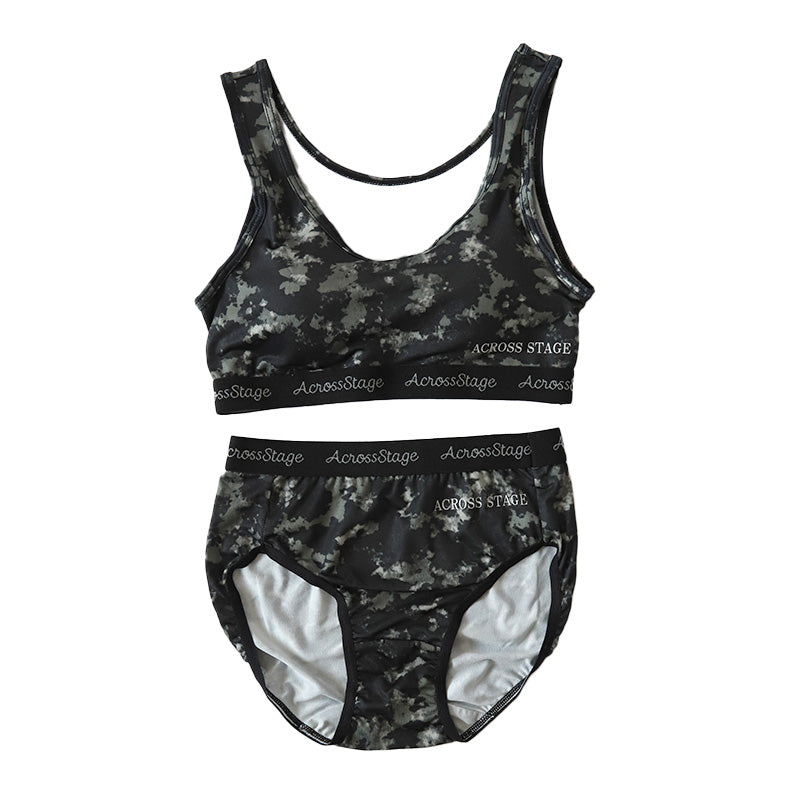 スポーツブラ ジュニアブラ セット ジュニア キッズ スポブラ 中学生 小学生 下着 上下セット 150~165cm ハーフトップ ショーツ 子供 下着 ブラジャー 女の子 女子 ノンワイヤーブラ スポーツブラジャー ドライ 150 160 165 (在庫限り)