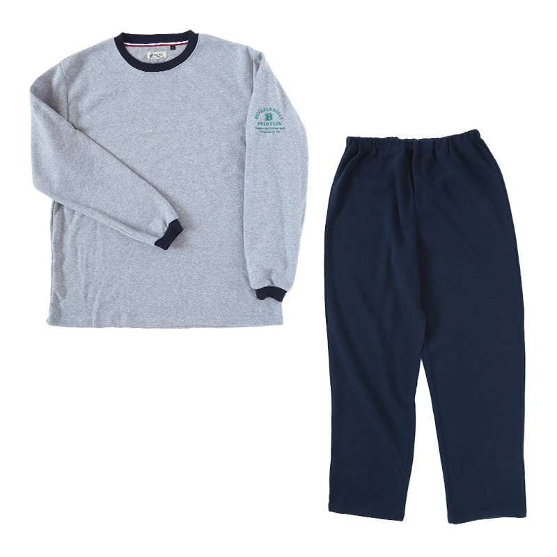 メンズ パジャマ 裏起毛 裏シャギー 長袖 部屋着 秋 冬 ルームウェア 上下 上下セット M~LL 紳士 ナイトウェア 長ズボン 上下 男性 父の日 クリスマス (在庫限り)