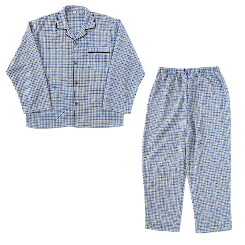 メンズ 介護パジャマ マジックテープ パジャマ 長袖 介護 おしゃれ シンプル 紳士パジャマ 抗菌防臭 上下セット S~LL 寝巻き ねまき 寝間着 入院 入院着 キルト 春 秋 老人ホーム (在庫限り)