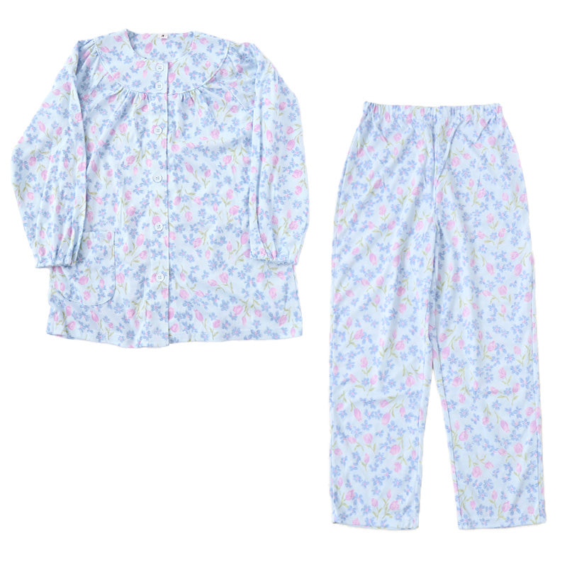 レディース 介護パジャマ 長袖 パジャマ 介護 おしゃれ 婦人パジャマ 上下セット S~LL かわいい 抗菌防臭 春 秋 寝巻き ねまき 寝間着 花柄