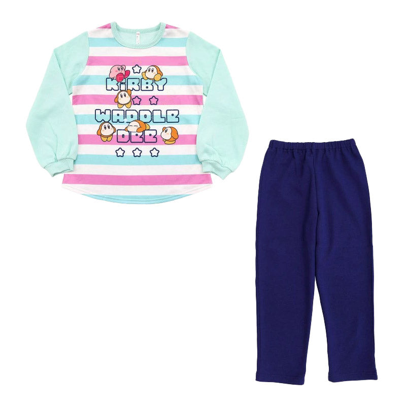 光るパジャマ 星のカービィ 女の子 裏起毛 キッズ 長袖 パジャマ 冬 トレーナー 上下セット 110cm~140cm カービィー 女児 子供 子ども 子供服 冬用 ルームウェア 光る 130cm 120cm ジュニア お泊り (在庫限り)