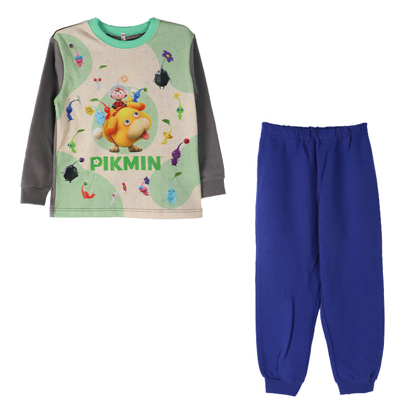 光るパジャマ ピクミン パジャマ 長袖 裏起毛 上下セット 110 120 130 140cm トレーナー 光る キッズ ジュニア 女児 冬用 お泊り ピクミン 光る裏起毛パジャマ パジャマ上下 ルームウェア ルームウエア 部屋着 寝巻き 寝間着 女の子用 綿混