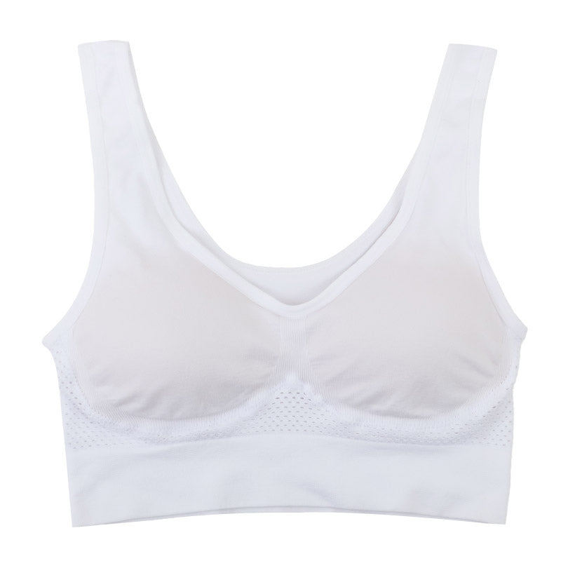 ジュニア スポーツブラ ジュニアブラ ハーフトップ カップ付きインナー メッシュ 150cm~165cm 子供 下着 キッズ スポブラ デイリーブラ 子ども 女の子 肌着 小学生 スクールインナー