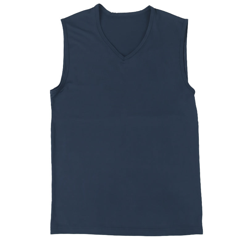 メンズ インナー 乳首透けにくい 胸二重 サーフシャツ 接触冷感 Vネック ノースリーブ M L LL 乳首 隠し 透け 防止 運動 スポーツ 夏 男性 下着 肌着 白 黒 吸汗速乾 UV対策 紫外線対策 (在庫限り)