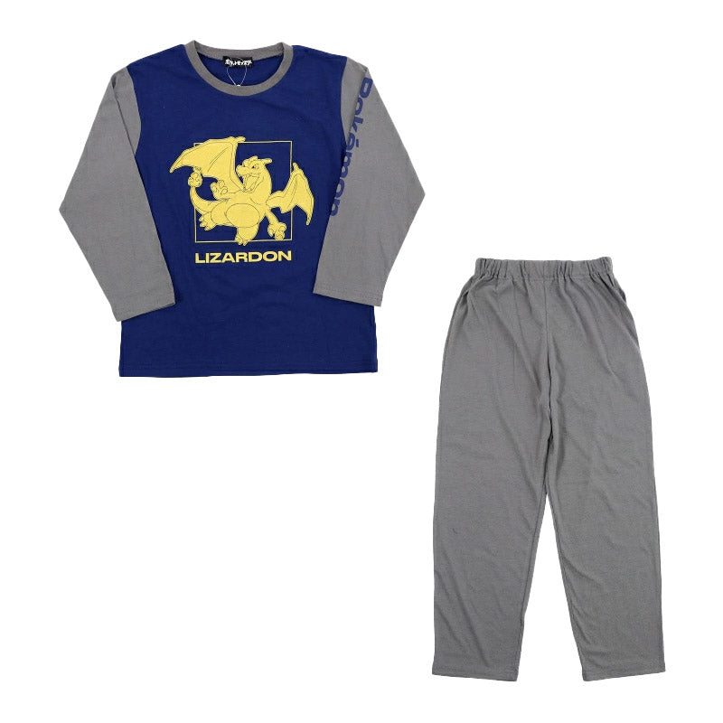ポケモン パジャマ キッズ 長袖 男の子 上下セット 110cm~130cm 子供 子ども 秋 春 子供服 長ズボン 110 120 130 リザードン