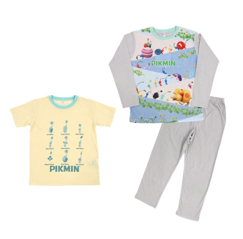 光るパジャマ ピクミン パジャマ 男の子 女の子 半袖 長袖 キッズ 光る 上下セット 110cm~140cm 子供 110 120 130 子供服 春 夏 秋 入園祝い 入園準備 PIKMIN