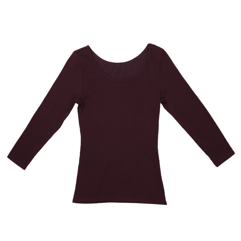 インナー 8分袖 レディース 綿混 起毛 シャツ 丸首 M L LL 下着 肌着 女性 綿 コットン 長袖 トップス 薄手 アンダーウェア 保湿 静電気対策 ストレッチ 洗濯タグなし 快適