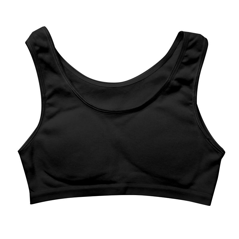 綿100% ハーフトップ ジュニア カップ付き インナー 140cm 150cm 160cm 女の子 スクール 小学生 中学生 子供 下着 キッズ ホック無し ノンワイヤー シンプル ガールズ コットン 綿 伸縮 ストレッチ ファーストブラ