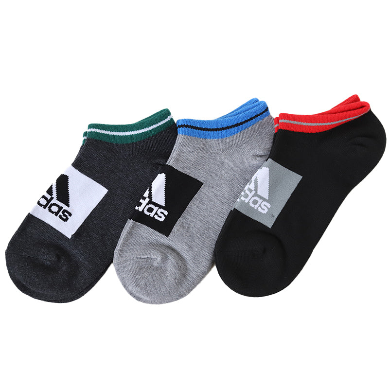 ソックス 靴下 アディダス キッズ スニーカー 男子 男の子 3足組 19-21cm~23-25cm 靴下 子供 くるぶし ソックス ジュニア adidas 福助 3足セット 迷彩 ロゴ