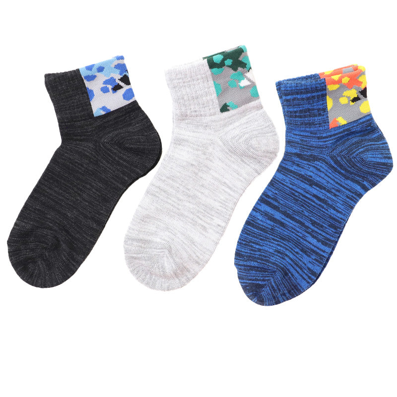靴下 キッズ 子供用 ショートソックス 男子 3足組 adidas 19-21cm~23-25cm スニーカーソックス 子ども ジュニア くつ下 ワンポイント 丈夫 スポーツソックス