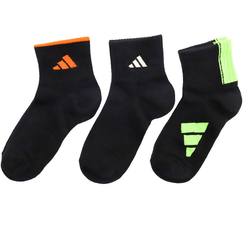 adidas アディダス 靴下 キッズ ソックス 子供 3足組 スニーカーソックス くるぶし丈 プチ丈 ショート丈 男の子 女の子 小学生 中学生 通学 スクール スポーツ 消臭 つま先 かかと 補強 丈夫 破れにくい 19-21cm~23-25cm ワンポイント アソート