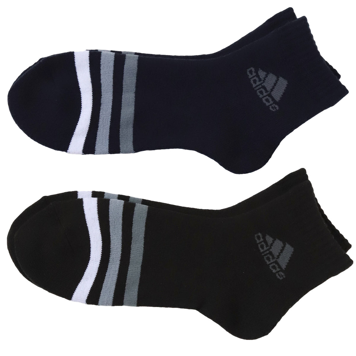 福助 アディダス 靴下 メンズ 2足組 24-26cm・26-28cm (adidas ソックス 総パイル 裏起毛 暖かい ふわふわ 紳士 冷え クルー丈 ふくすけ フクスケ fukuske 24cm 25cm 26cm 27cm 28cm)