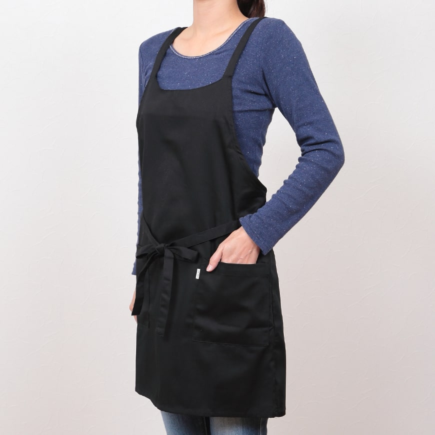 SOMETHING 両サイドポケット付き 女性用エプロン (M-L)(サムシング レディース 紐 ガーデニング カフェ 飲食 保育士 ユニフォーム 園芸 厨房 料理 制服 花屋 パン屋 ベーカリー DIY サービス キッチン バーベキュー)ON (取寄せ)