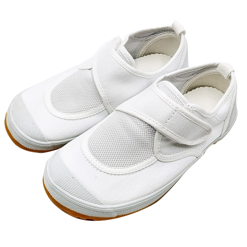 上履き 子供 幅広 体育館シューズ 内履き 上靴 靴 白 マジックテープ 14cm~28cm 教育パワーシューズ クレープソール 学校 中学校 小学校 スクール 子ども うわばき うちばき 内ズック 学校靴 入園 入学