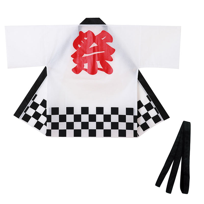はっぴ ロングはっぴ 不織布 法被 フリー 半被 キッズ ジュニア 祭り 衣装 応援 運動会 体育祭 発表会 イベント チーム衣装 軽量 安い コスチューム ダンス 舞台衣装 お遊戯会 スポーツ大会 半纏 よさこい エイサー (取寄せ)