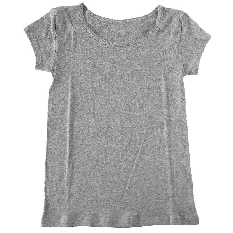 下着 半袖 肌着 綿100% レディース インナー シャツ M L LL 綿 女性 無地 グレー 白 黒 婦人 フレンチ袖