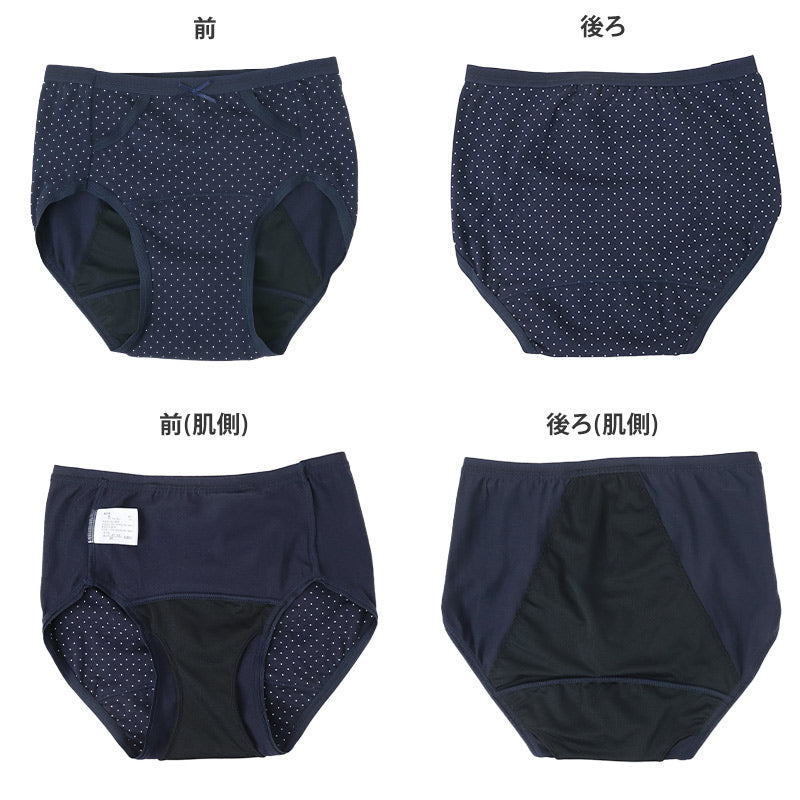 サニタリーショーツ 羽根つき ナイト用 ポケット付き 綿 コットン 下着 レディース M L LL 3L 綿混 ショーツ サニタリー 生理用ショーツ 汚れが目立たない パンツ 無地 生理 肌に優しい