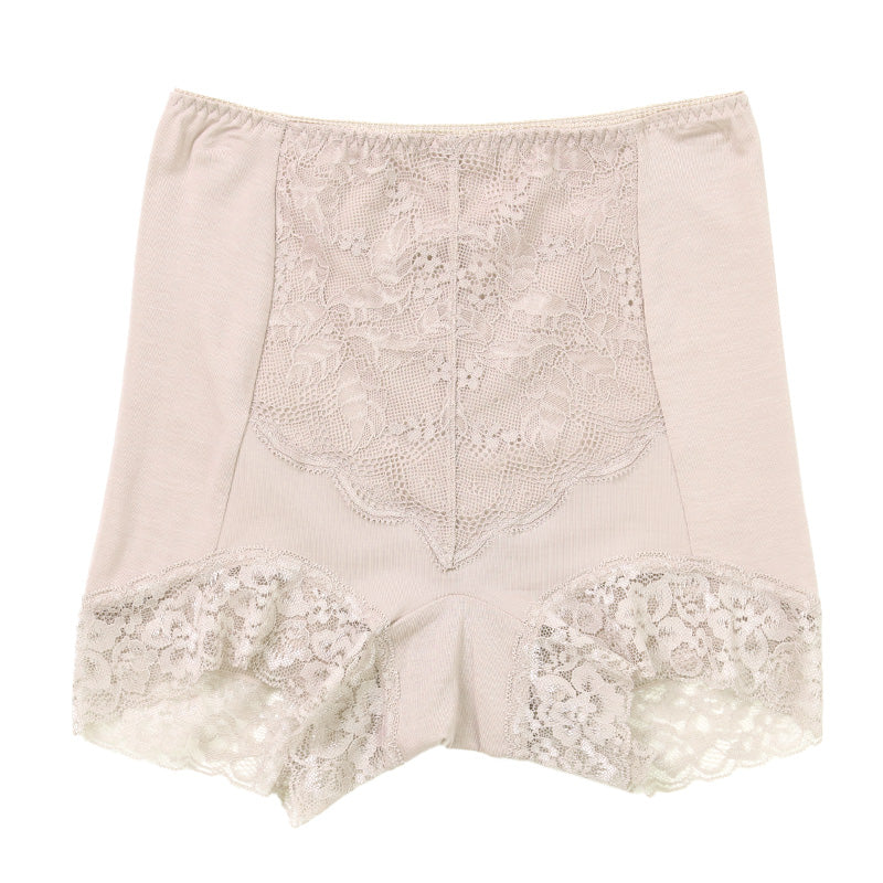 お腹押さえ ショーツ 1分丈 レース テンセル M L LL 補正 下着 補整 ショーツガードル お腹 下腹 レディース 女性 インナー たるみ パワーネット 引きしめ 産後 可愛い ストレッチ