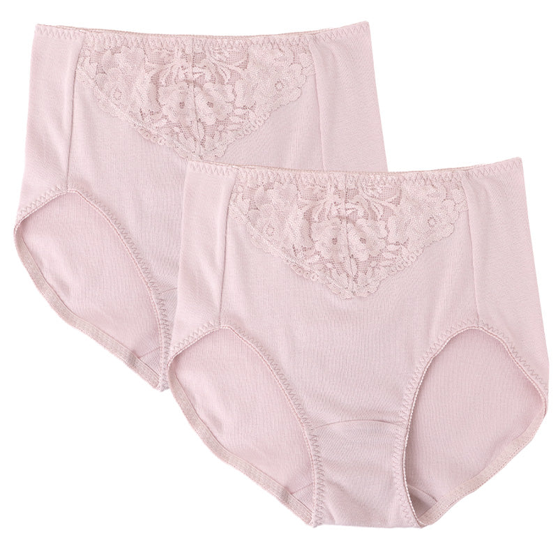 綿100% ショーツ レディース 深ばき ゆったり 2枚組 M L LL 下着 女性 パンツ 深履き 大きめ お腹すっぽり 大きい 綿 コットン 60代 70代 肌着 インナー 華やか レース 入院 病院 楽ちん 快適 リラックス 肌に優しい