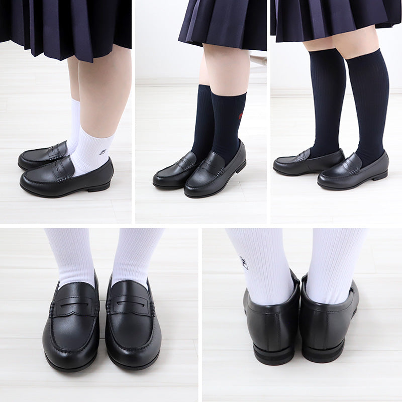 ローファー 学生靴 通学靴 革靴 本革 靴 シューズ 女子 レディース 3E 21cm~27cm (アサヒシューズ 通学 中学校 高校 ジュニア 子供 学校 スクール 撥水加工) (送料無料) (取寄せ)