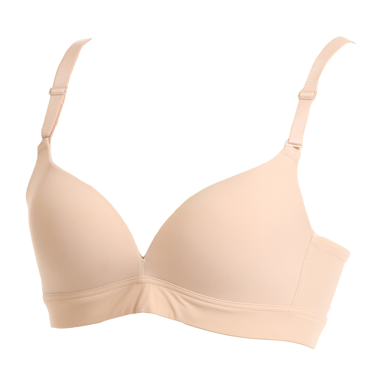 アツギ ノンワイヤーブラ シームレスカップ モールドブラ レディース M~LL (ブラジャー 下着 女性 インナー ひびきにくい ひびかない 無地 ワイヤーなし ワイヤレス) (在庫限り)