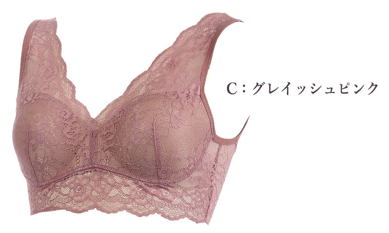 ノンワイヤーブラ ノンワイヤーブラジャー ノンワイヤー ブラ レース M~LL (セクシー ブラレット かわいい 総レース) (在庫限り)