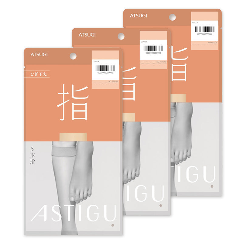 アスティーグ 指 ショートストッキング ストッキング ひざ下 22-25cm (5本指ストッキング ASTIGU ひざ下丈 ハイソックス 婦人)