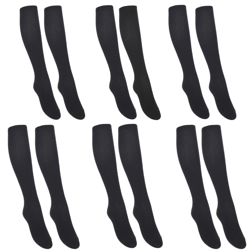 ハイソックス ソックス スクールソックス 靴下 38cm丈 3足組 2セット 22-24cm・24-26cm 白 黒 紺 レディース 女子 スクール 通学 部活 中学生 高校生 まとめ売り