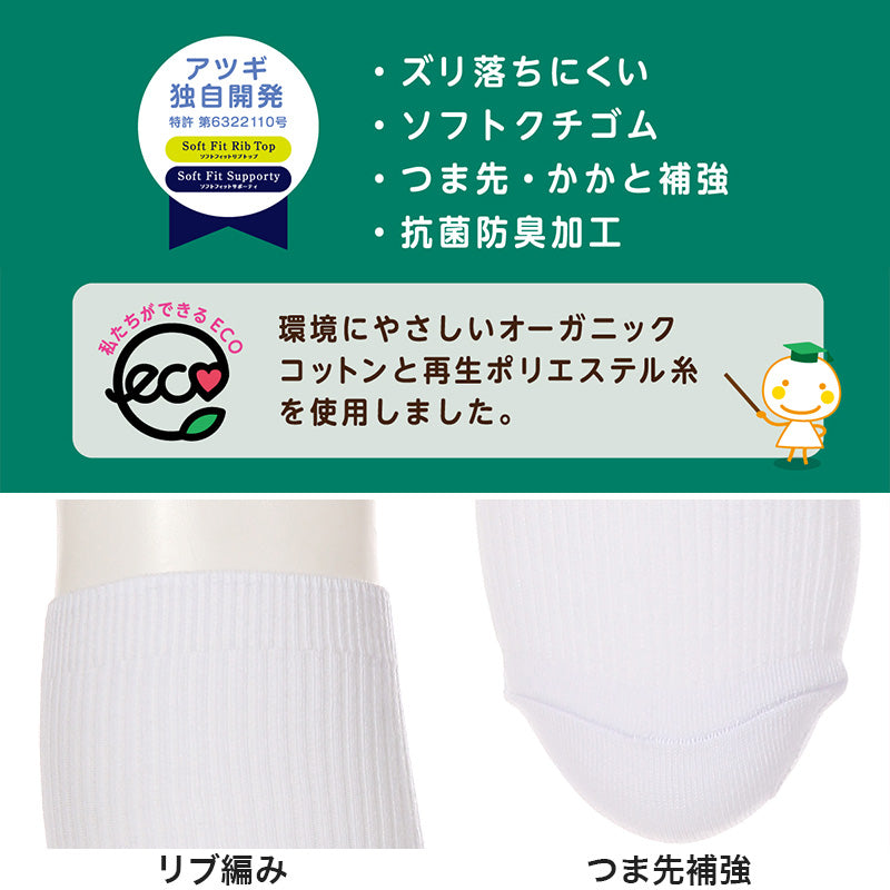 ソックス キッズ ハイソックス スクールソックス ジュニア 靴下 2足組 16-18cm~24-26cm (白 黒 紺 レディース 女子 スクール 通学 部活 小学生 中学生 高校生) (在庫限り)