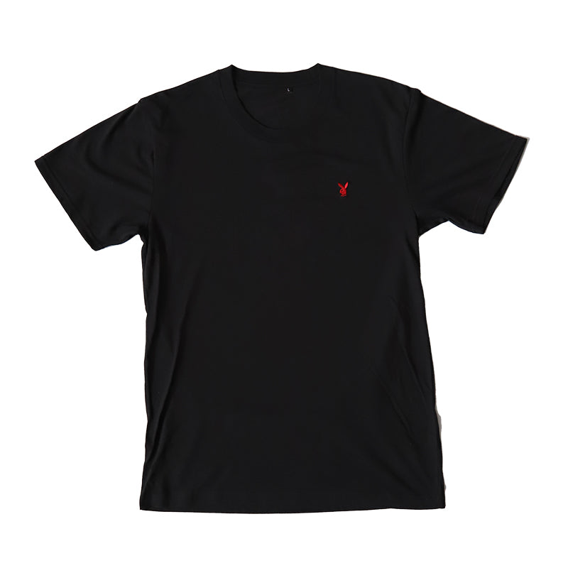 インナー メンズ tシャツ 半袖 クルーネック 綿混 プレイボーイ M~LL 紳士 トップス インナーシャツ ワンポイント 紳士肌着 男 下着 ブランド PLAYBOY アンダーウェア