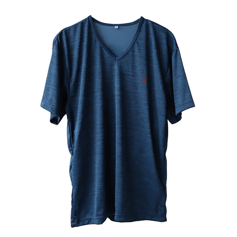 メンズ tシャツ インナー 半袖 裏メッシュ 半袖シャツ ブランド PLAYBOY M~LL メッシュ vネック 下着 薄手 夏 プレイボーイ PLAY BOY 紳士 トップス 紳士肌着 男 アンダーウェア (在庫限り)