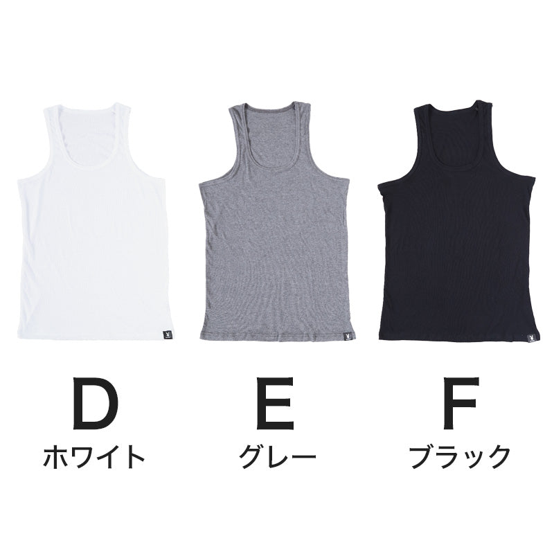 メンズ タンクトップ ノースリーブ インナー ブランド 紳士 トップス PLAYBOY M~LL (プレイボーイ PLAY BOY ランニング スリーブレス ランニングシャツ 紳士肌着 男 アンダーウェア playboy) (在庫限り)