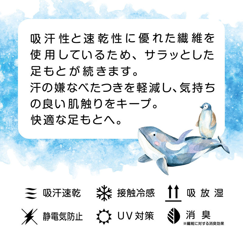 ソックス くるぶし丈 ショートソックス ショートストッキング レディース 靴下 サマーソックス アツギ 冷やしソックスはじめました DRY 冷感 22-25cm (UV対策) (在庫限り)