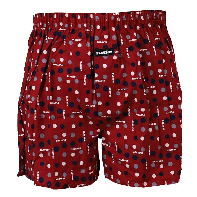 PLAYBOY 綿100 トランクス M L LL 前開き playboy かっこいい おしゃれ 柄 下着 アンダーウェア インナー ベーシック コットン