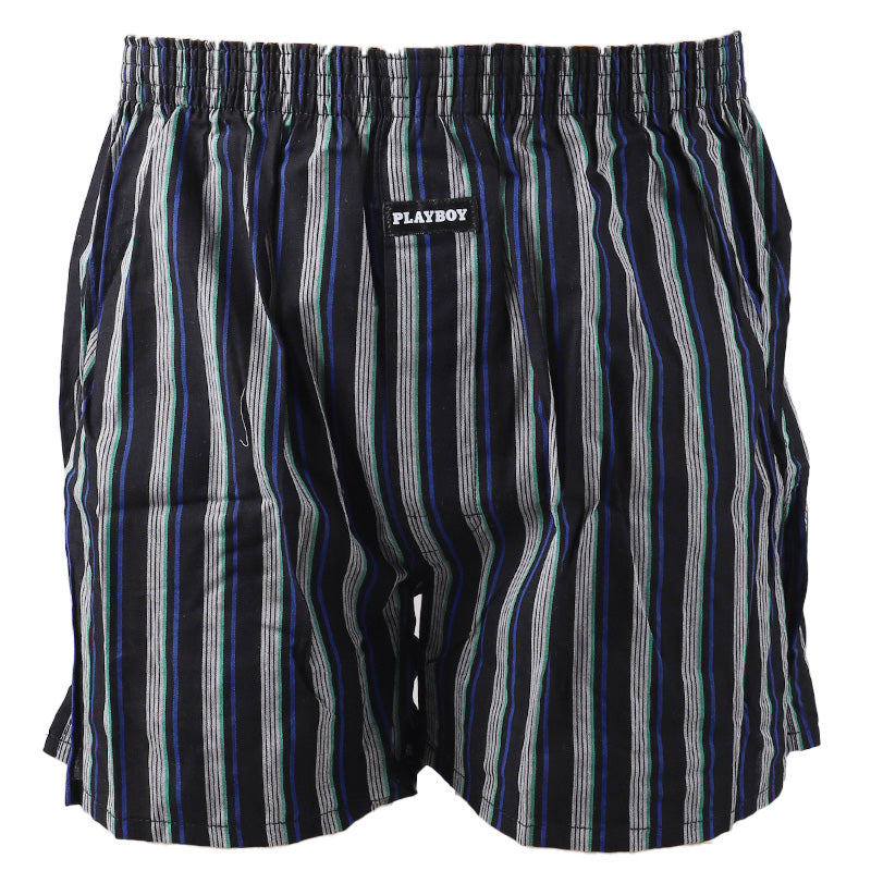 PLAYBOY 綿100 トランクス M L LL 前開き playboy かっこいい おしゃれ 柄 下着 アンダーウェア インナー ベーシック コットン